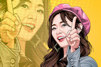draw realistic cartoon portrait from your photo