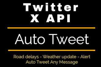 implement twitter x api auto post message