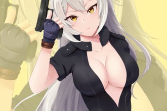 draw illustration anime, oc character or fanart for you