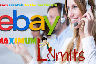call ebay to increase your selling limits up to maximum