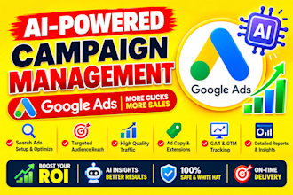 setup ai powered google ads, PPC campaign management and automation