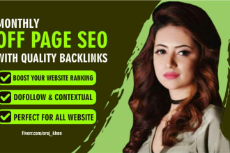 do monthly onpage and offpage SEO service for guaranteed rank your website