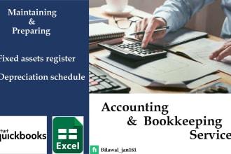 prepare, reconcile, validate fixed assets register and depreciation chart