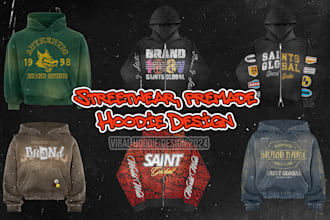 create viral streetwear hoodie art for hypebeast and urban fashion