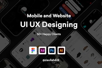 create professional uiux design for mobile apps and websites