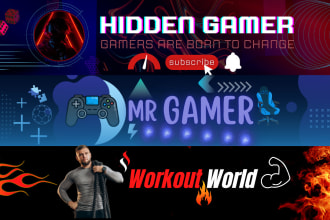 make attractive thumbnail ,banners and logo for you