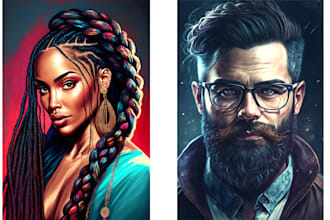 create a portrait character based on your description with ai