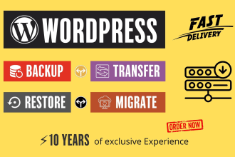 migrate wordpress backup, transfer, and restore website