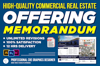 design or redesign commercial real estate, offering memorandum brochures, flyers