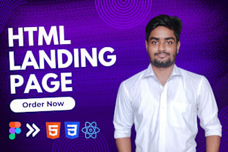 create responsive html landing pages or figma to react figma to html