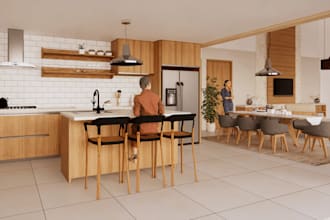 do 3d house designs and interior, exterior rendering