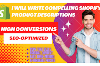 write compelling shopify product descriptions that convert