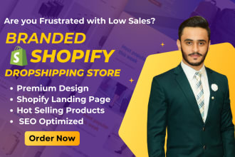build shopify dropshipping store, shopify landing page, redesign shopify website