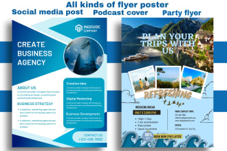 design a digital flyer, poster, one pager, marketing materials
