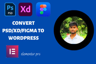 convert psd to wordpress and psd to elementor