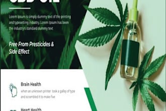 create eye caching cannabis, cbd, hemp,olive oil flyer label