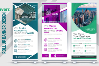 design creative roll up banner pull up banner billboard design