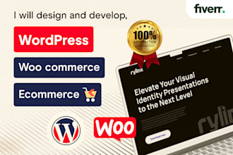 design wordpress woocommerce ecommerce website