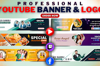 design an awesome youtube banner and logo