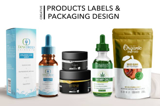 create product label design, cbd label and packaging design
