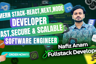 develop web apps with react next node or full mern stack
