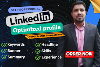 write a professional and optimized linkedin profile