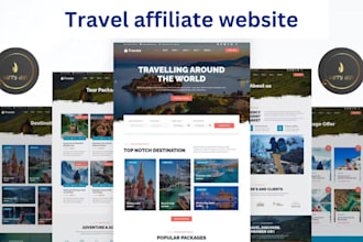 design travel website, travel affiliate website, travel agency passive income