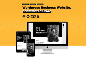 develop a modern and elegant wordpress website for you