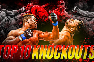 create eye catchy MMA ufc thumbnail for sports youtube video