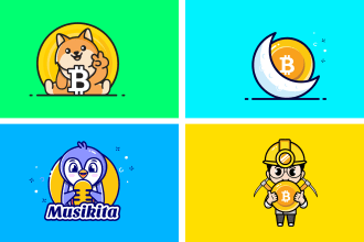 do crypto cartoon coin token meme shiba podcast nft logo design