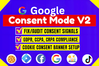 setup google cookie consent v2, cookie consent banner setup, gdpr, ccpa via gtm