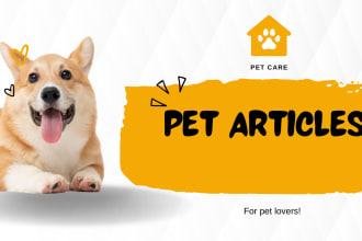 write pet articles, pet blogs, and medical content