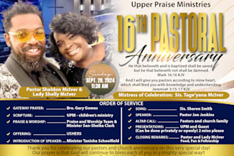 do a classy church, event or online flyer design in 5 hours