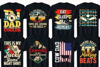 do custom graphic retro vintage t shirt and merchandise designs
