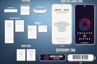 design clothing labels, garment, wash labels, hang tags and care labels