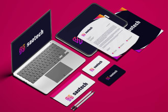 create modern logo with premium brand identity and style guide