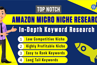 do amazon niche research with low competitive keywords in 24 hours