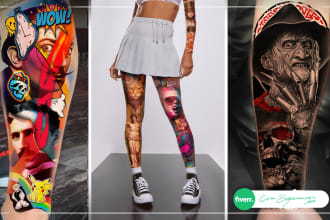 do sleeve tattoo design, tattoo cover up, realistic tattoo design