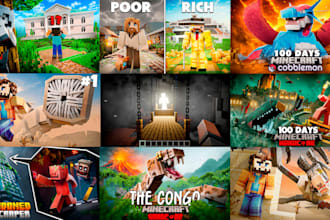create professional minecraft thumbnails