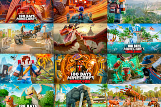 create professional minecraft thumbnails