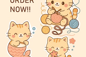 draw cute cartoons in kawaii style