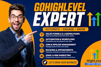 setup gohighlevel sales funnel automation, ghl SMS email marketing, a2p expert