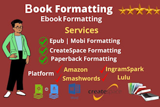 format book, paperback and layout design for print and ebook