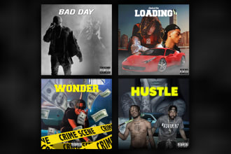design a creative album cover art, or mixtape cover art
