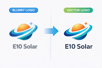 do your logo into high quality vector and svg