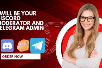 be your discord moderator and discord advertising