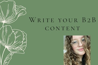 write your b2b content