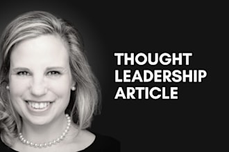 write a strategic thought leadership article