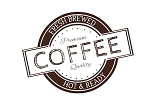 give creative coffee shop logo design with new concepts