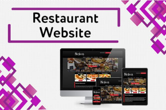 design restaurant website with  online food ordering system